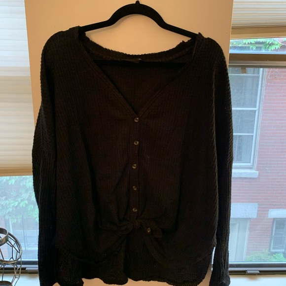 Waffle Button Sweater from Urban Outfitters - Picture 3 of 3